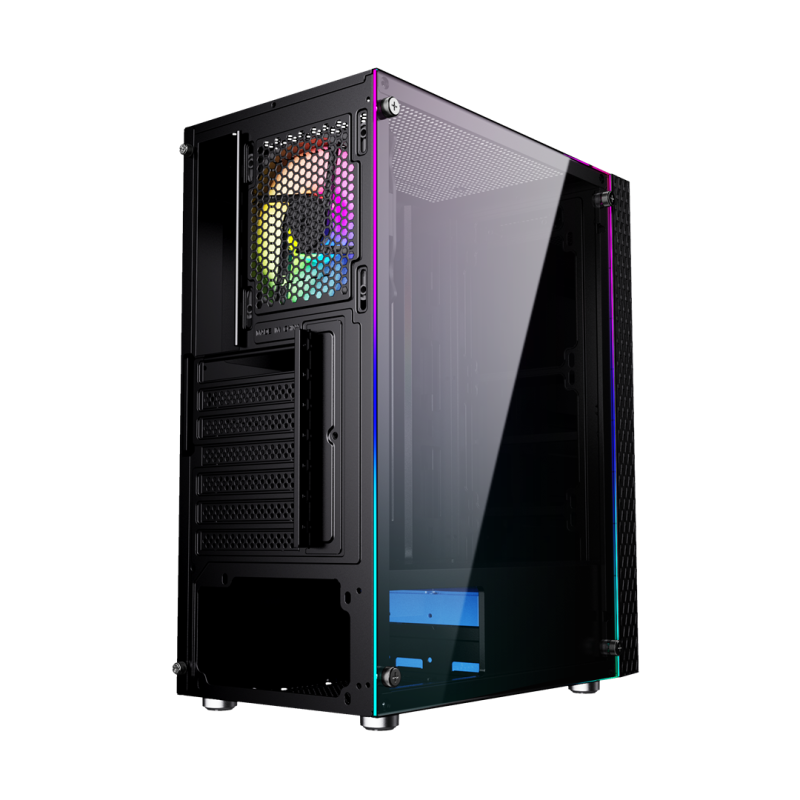 Gembird Fornax 2500 ARGB Gaming ATX computer case, Midi Tower, backlight, Black Gembird Fornax 2500 ARGB Gaming ATX computer case, Midi Tower, backlight, Black