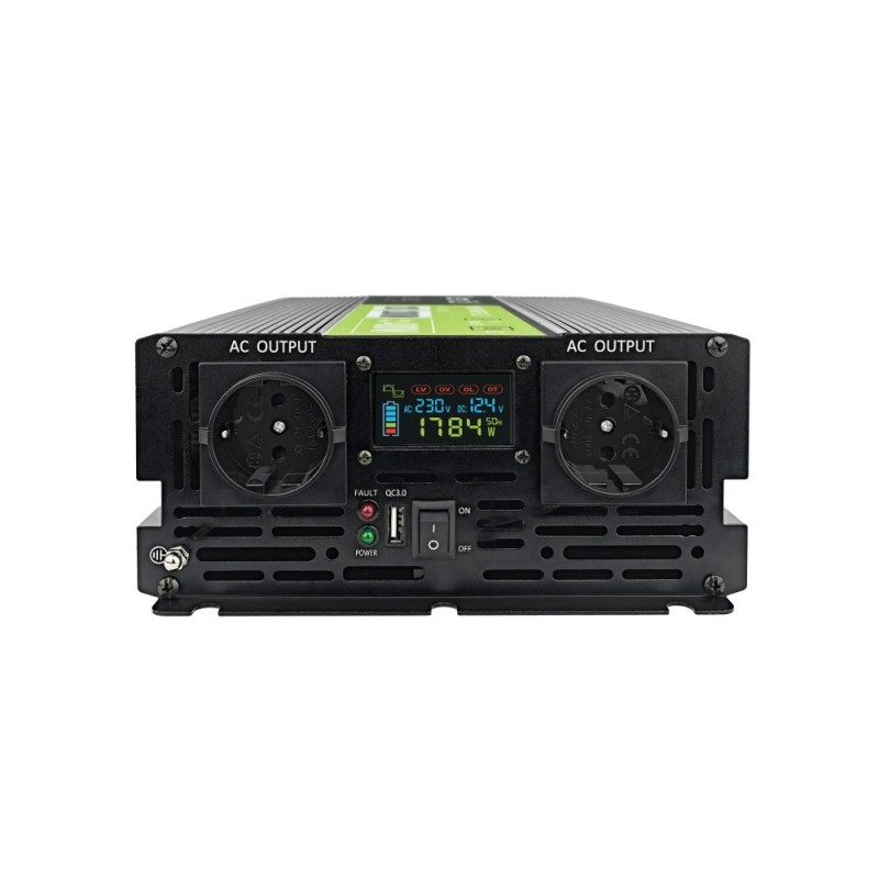 Green Cell PowerInverter LCD 12V to 230V 2000W/40000W car inverter with LCD display - pure sine wave Green Cell PowerInverter LCD 12V to 230V 2000W/40000W car inverter with LCD display - pure sine wave