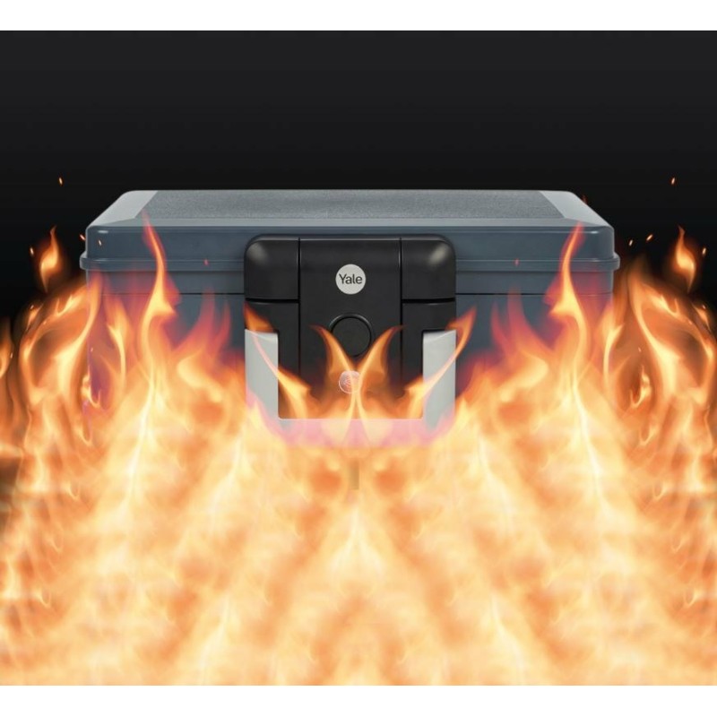 Yale YFC/154/KB1 Fire Resistant Safety Box 5 l Plastic Grey Yale YFC/154/KB1 Fire Resistant Safety Box 5 l Plastic Grey