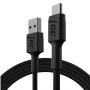 Green Cell KABGC22 USB cable USB 2.0 1.2 m USB A USB C Black