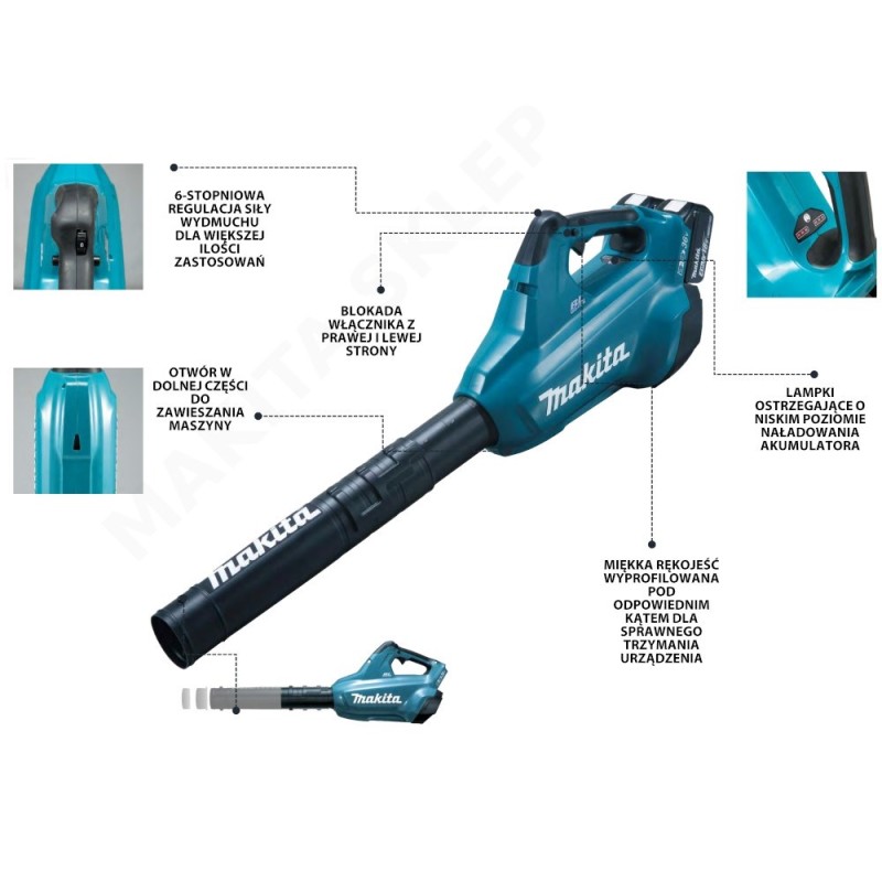 Makita DUB362Z cordless leaf blower 193 km/h Black, Turquoise 18 V Lithium-Ion (Li-Ion) Makita DUB362Z cordless leaf blower 193 km/h Black, Turquoise 18 V Lithium-Ion (Li-Ion)