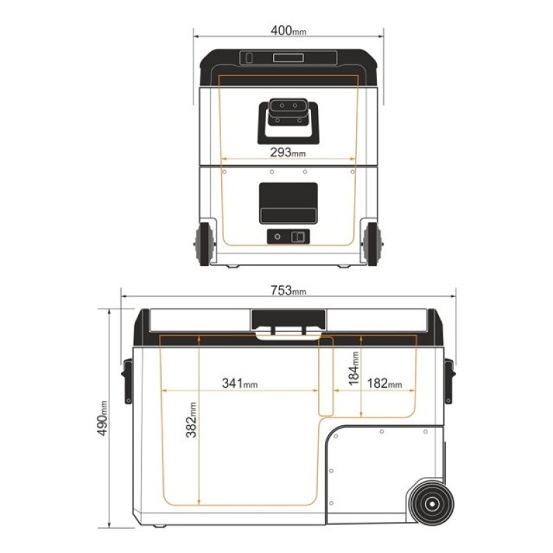 YOLCO TCX50 Carbon Portable compressor fridge YOLCO TCX50 Carbon Portable compressor fridge
