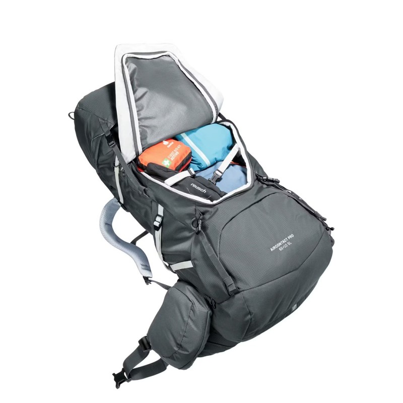 Deuter Aircontact Pro 65+10 SL Women's hiking backpack Graphite Deuter Aircontact Pro 65+10 SL Women's hiking backpack Graphite