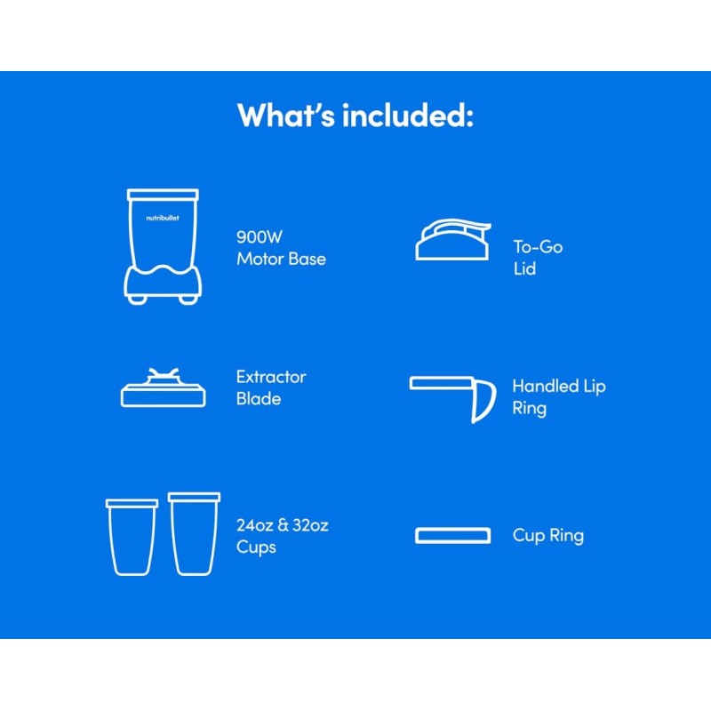 NutriBullet Pro 900 0.9 L Sport blender 900 W White