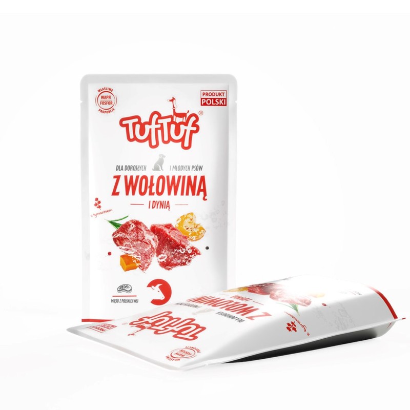 TUF TUF Minced beef with pumpkin - wet dog food - 100g TUF TUF Minced beef with pumpkin - wet dog food - 100g