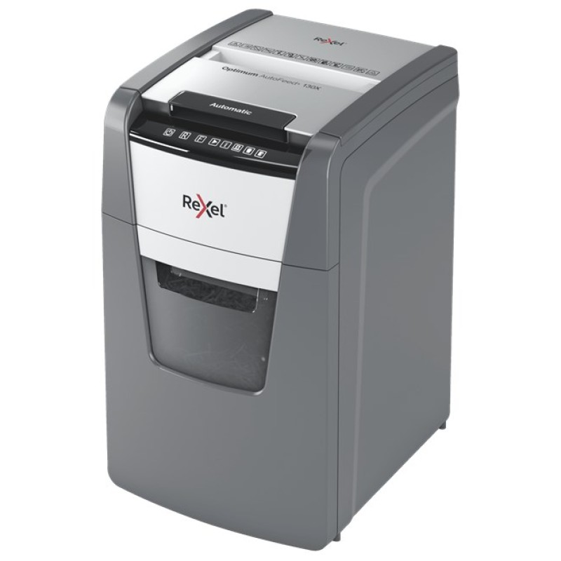 Rexel Optimum AutoFeed+ 130X paper shredder Cross shredding 55 dB 22 cm Black, Silver Rexel Optimum AutoFeed+ 130X paper shredder Cross shredding 55 dB 22 cm Black, Silver