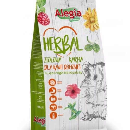 ALEGIA Herbal domestic guinea pig dry food - 600g ALEGIA Herbal domestic guinea pig dry food - 600g