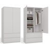 Topeshop SZAFA MALWA B bedroom wardrobe/closet 5 shelves 2 door(s) White