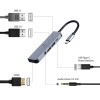 Gembird A-CM-COMBO5-02 USB Type-C 5-in-1 multi-port adapter (Hub + HDMI + PD + stereo audio)