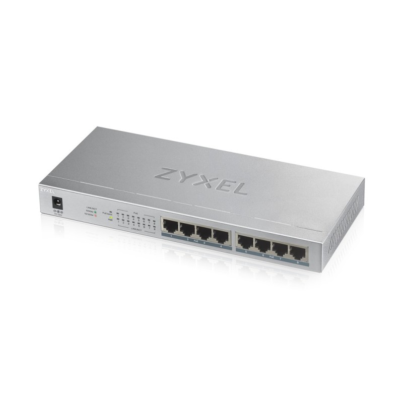 Zyxel GS1008HP Unmanaged Gigabit Ethernet (10/100/1000) Power over Ethernet (PoE) Grey