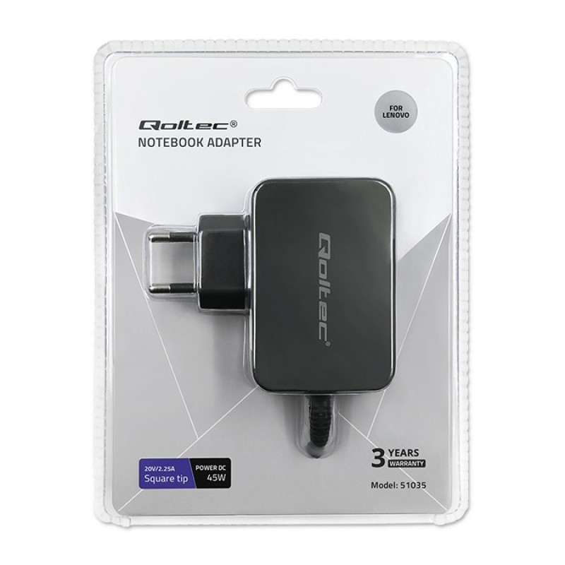 Qoltec 51035 power adapter/inverter Indoor 45 W Black Qoltec 51035 power adapter/inverter Indoor 45 W Black