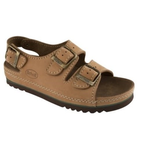 Scholl Air Bag Back Strap Comfortable Sandals Brown 35