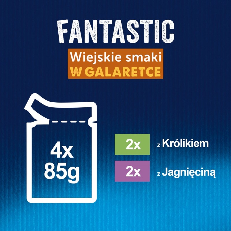 Felix Fantastic rabbit, lamb - wet food for cats 340 g (4x 85 g) Felix Fantastic rabbit, lamb - wet food for cats 340 g (4x 85 g)