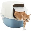 ROTHO Bailey Hooded litter box Blue, White ROTHO Bailey Hooded litter box Blue, White