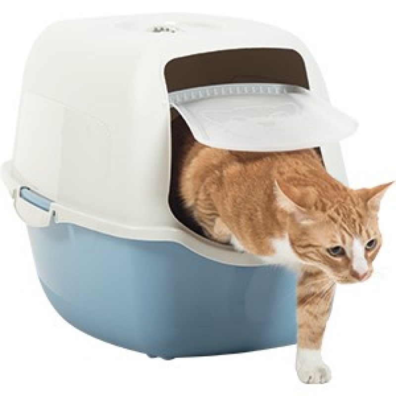 ROTHO Bailey Hooded litter box Blue, White ROTHO Bailey Hooded litter box Blue, White