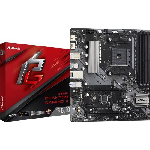 Asrock B550M Phantom Gaming 4 Socket AM4 micro ATX AMD B550 Asrock B550M Phantom Gaming 4 Socket AM4 micro ATX AMD B550