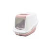SAVIC Nestor White-Pink - Covered Cat Litter Box - 56x39x38.5 cm - 1 pc SAVIC Nestor White-Pink - Covered Cat Litter Box - 56x39x38.5 cm - 1 pc