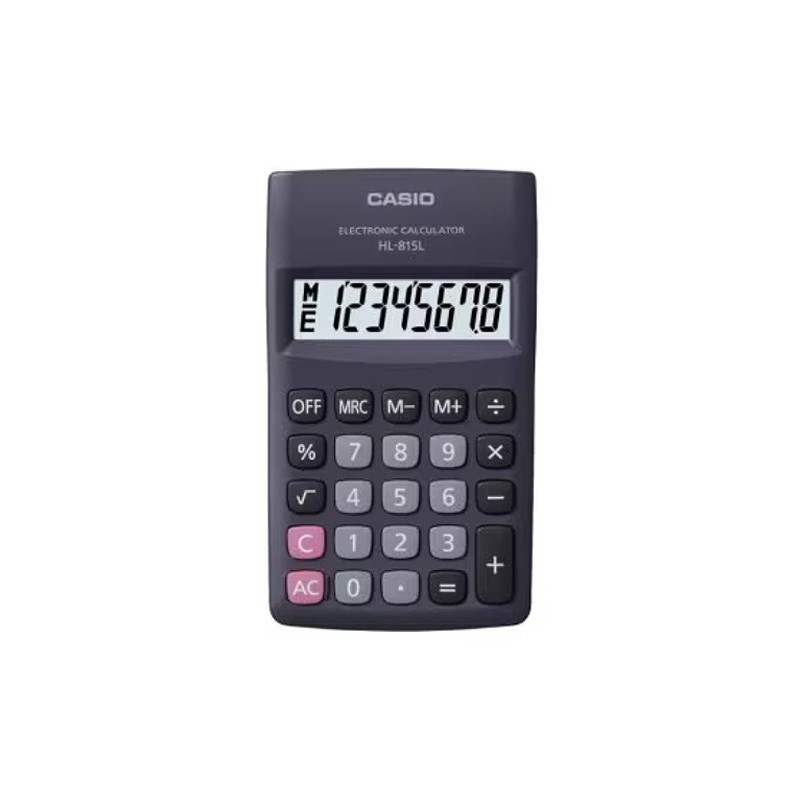 CASIO HL-815L-BK BOX pocket calculator, 8-digit, 69.5x118mm, black CASIO HL-815L-BK BOX pocket calculator, 8-digit, 69.5x118mm, black