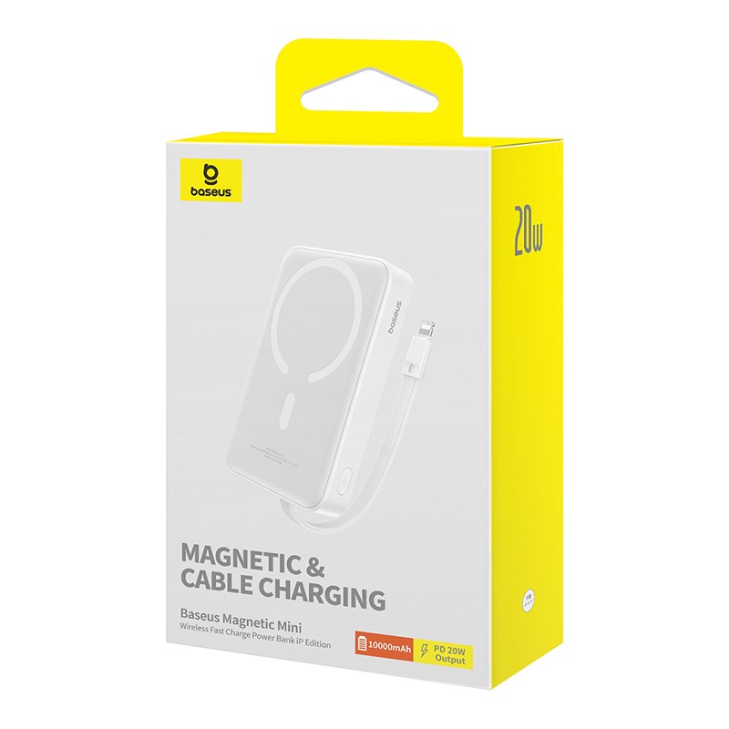 Baseus P10022109223-00 Lithium polymer (LiPo) power bank 10000 mAh Wireless charging White Baseus P10022109223-00 Lithium polymer (LiPo) power bank 10000 mAh Wireless charging White