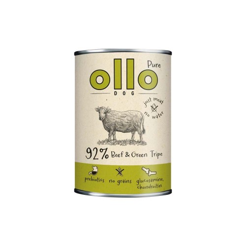 OLLO Pure Beef and Green tripe - wet dog food - 400g OLLO Pure Beef and Green tripe - wet dog food - 400g