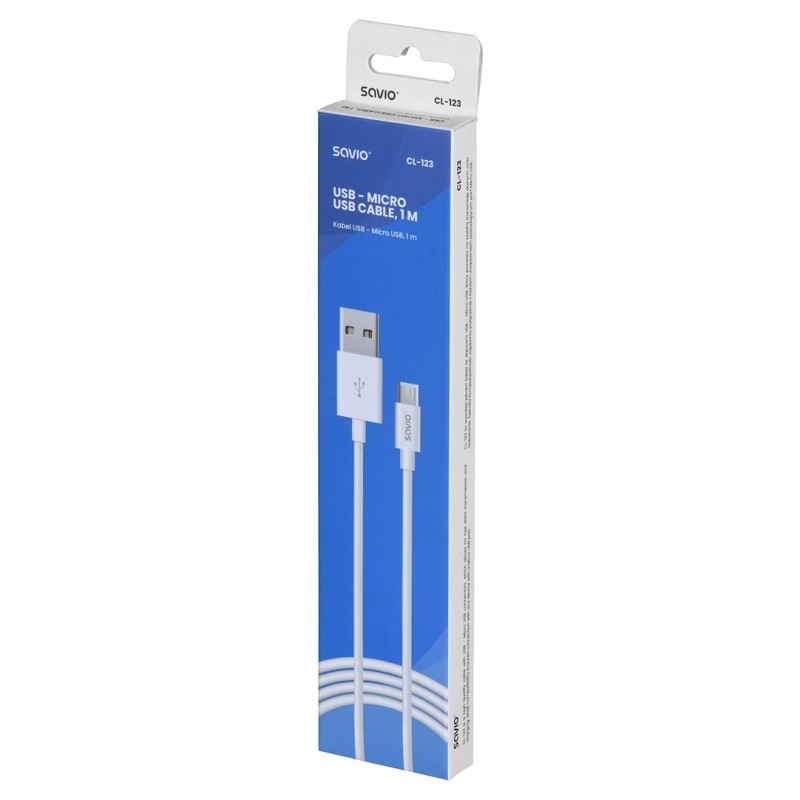 Savio USB – micro USB cable CL-123 Savio USB – micro USB cable CL-123
