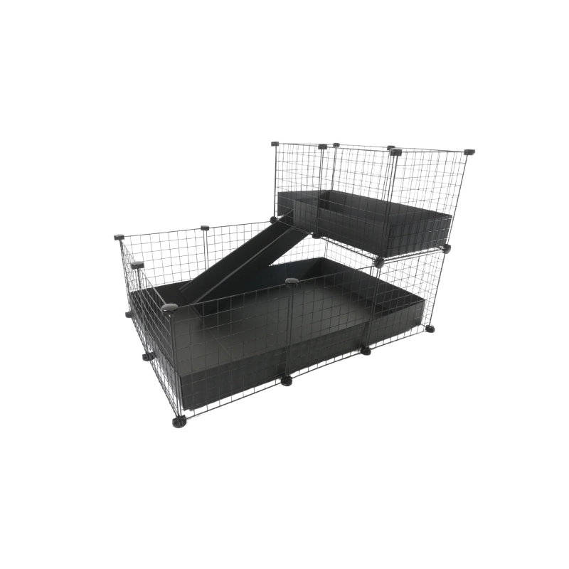 C&C Modular cage 3x2 + Loft 2x1+ black Ramp C&C Modular cage 3x2 + Loft 2x1+ black Ramp