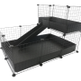 C&C Modular cage 3x2 + Loft 2x1+ black  Ramp