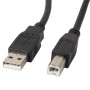 Lanberg CA-USBA-10CC-0018-BK USB cable 1.8 m USB 2.0 USB B Black