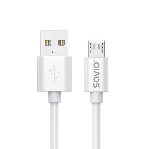 USB cable 3 m USB 2.0, USB A  - Micro USB White SAVIO CL-167 USB cable 3 m USB 2.0, USB A  - Micro USB White SAVIO CL-167
