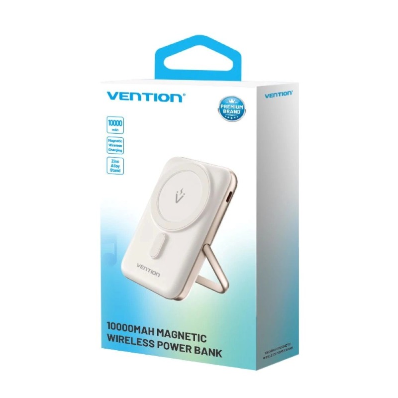 Vention 10000mAh 20W - magnetic power bank (white)