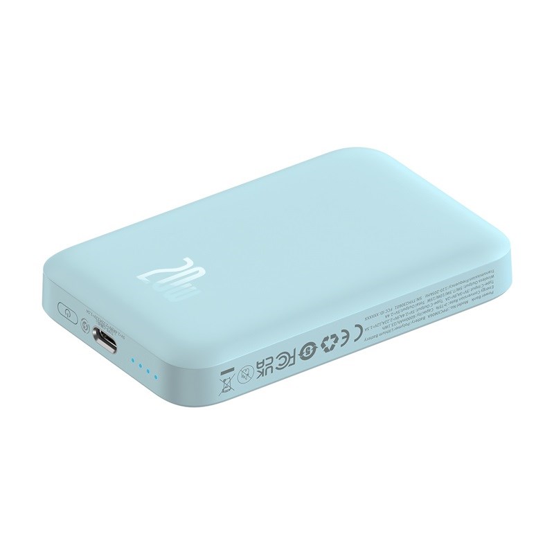 Baseus Magnetic Mini Air P10059002313-00 Lithium polymer power bank 6000 mAh Blue Baseus Magnetic Mini Air P10059002313-00 Lithium polymer power bank 6000 mAh Blue