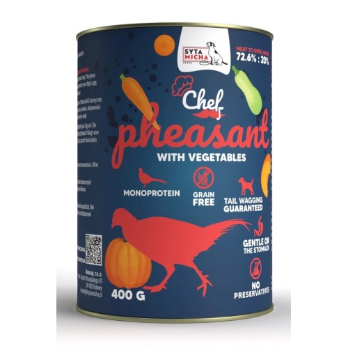 SYTA MICHA Chef Pheasant with vegetables - wet dog food - 400g SYTA MICHA Chef Pheasant with vegetables - wet dog food - 400g