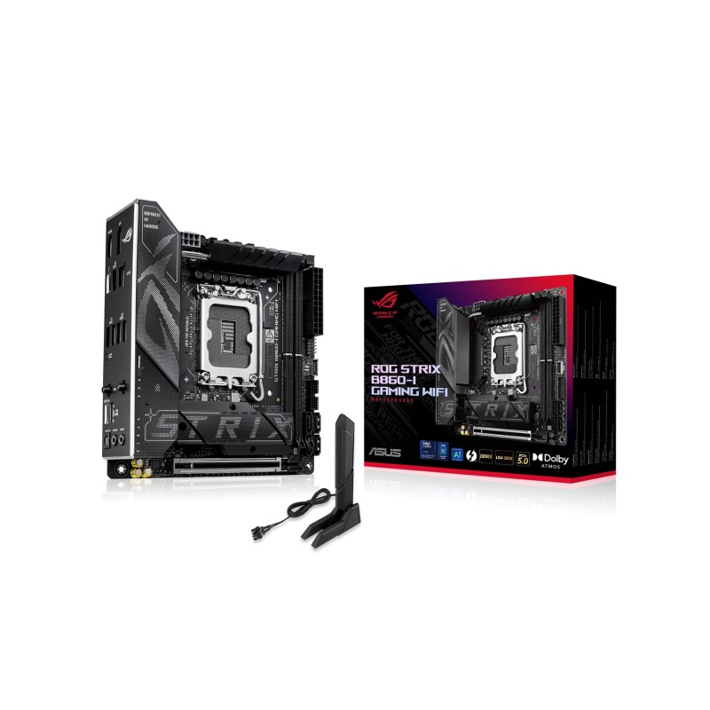 ASUS ROG STRIX B860-I GAMING WIFI Intel B860 LGA 1851 (Socket V1) mini ITX ASUS ROG STRIX B860-I GAMING WIFI Intel B860 LGA 1851 (Socket V1) mini ITX