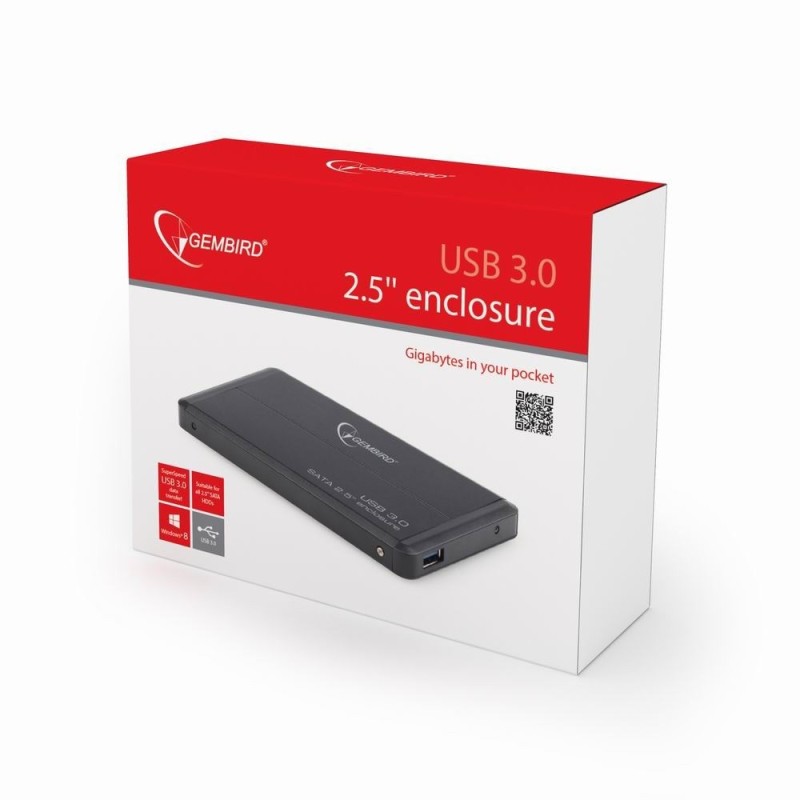 Gembird EE2-U3S-2 storage drive enclosure HDD enclosure Black 2.5 Gembird EE2-U3S-2 storage drive enclosure HDD enclosure Black 2.5