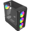 Savio Noctis Glass RGB Cube Black