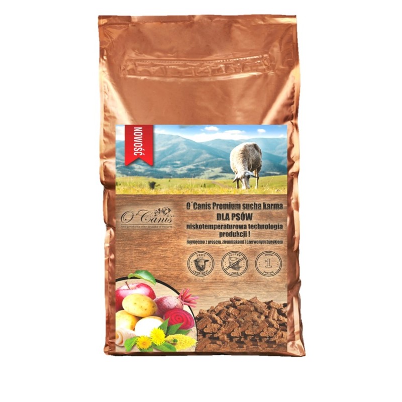 O'CANIS Lamb with millet, potatoes, and red beet - dry dog food - 1,5kg O'CANIS Lamb with millet, potatoes, and red beet - dry dog food - 1,5kg