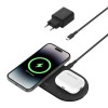 Belkin WIZ021VFBK - 2-in-1 wireless charging pad with Qi2 technology 15 W, black Belkin WIZ021VFBK - 2-in-1 wireless charging pad with Qi2 technology 15 W, black