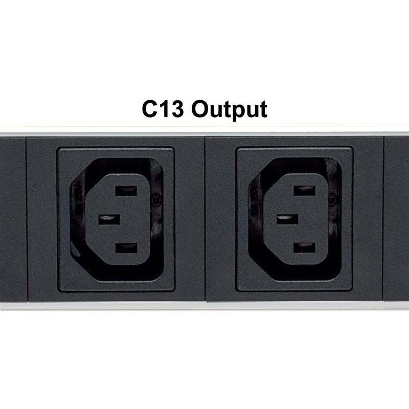Intellinet Vertical Rackmount 24-Output Power Distribution Unit (PDU), 20 x C13 & 4 x Output C19, Removable Power Cable, Rear C14 Input Intellinet Vertical Rackmount 24-Output Power Distribution Unit (PDU), 20 x C13 & 4 x Output C19, Removable Power Cable, Rear C14 Input