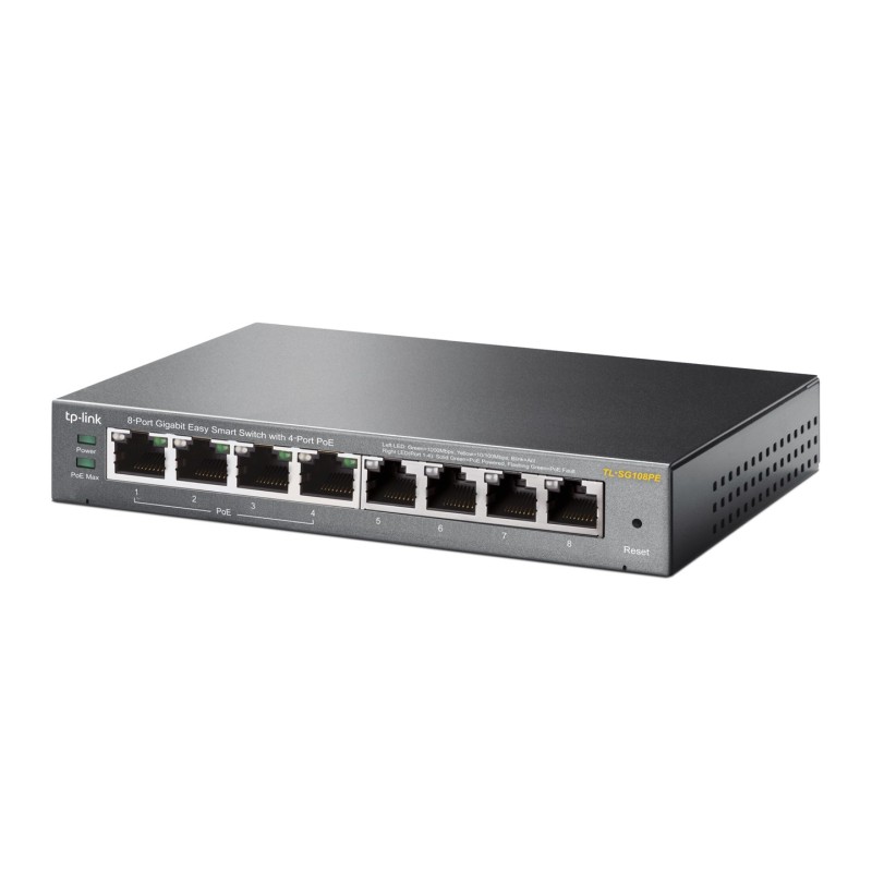 TP-Link 8-Port Gigabit Easy Smart Switch with 4-Port PoE TP-Link 8-Port Gigabit Easy Smart Switch with 4-Port PoE