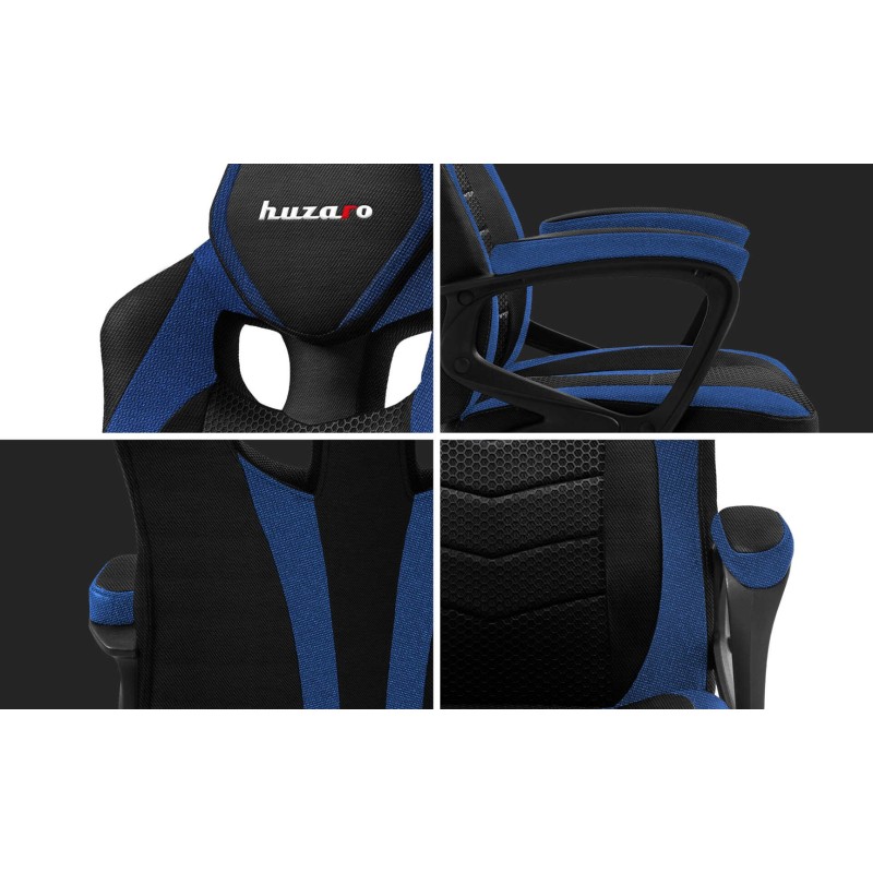 Huzaro FORCE 2.5 BLUE MESH Gaming armchair Mesh seat Black, Blue Huzaro FORCE 2.5 BLUE MESH Gaming armchair Mesh seat Black, Blue