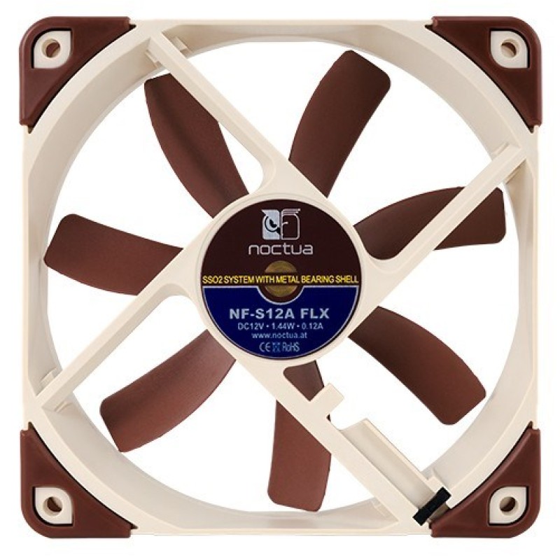 Noctua NF-S12A FLX Computer case Fan 12 cm Beige, Brown Noctua NF-S12A FLX Computer case Fan 12 cm Beige, Brown