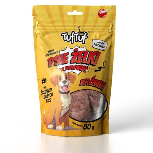 TUF TUF Psie żelki - beef fudge - dog treat - 80g TUF TUF Psie żelki - beef fudge - dog treat - 80g