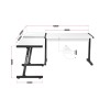 GAMING DESK HUZARO HERO 6.0 WHITE GAMING DESK HUZARO HERO 6.0 WHITE