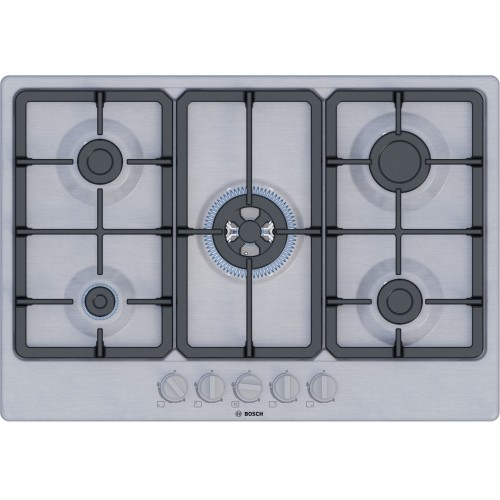 Bosch Serie 4 PGQ7B5K90 hob Stainless steel Built-in 75 cm Gas 5 zone(s)