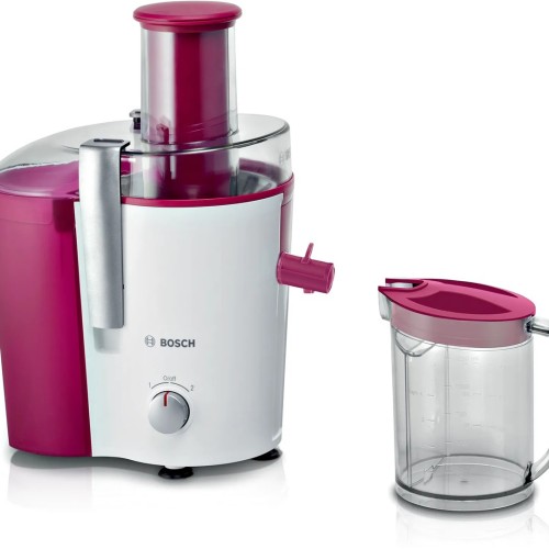 Bosch MES25C0 juice maker Centrifugal juicer 700 W Cherry (fruit), Transparent, White