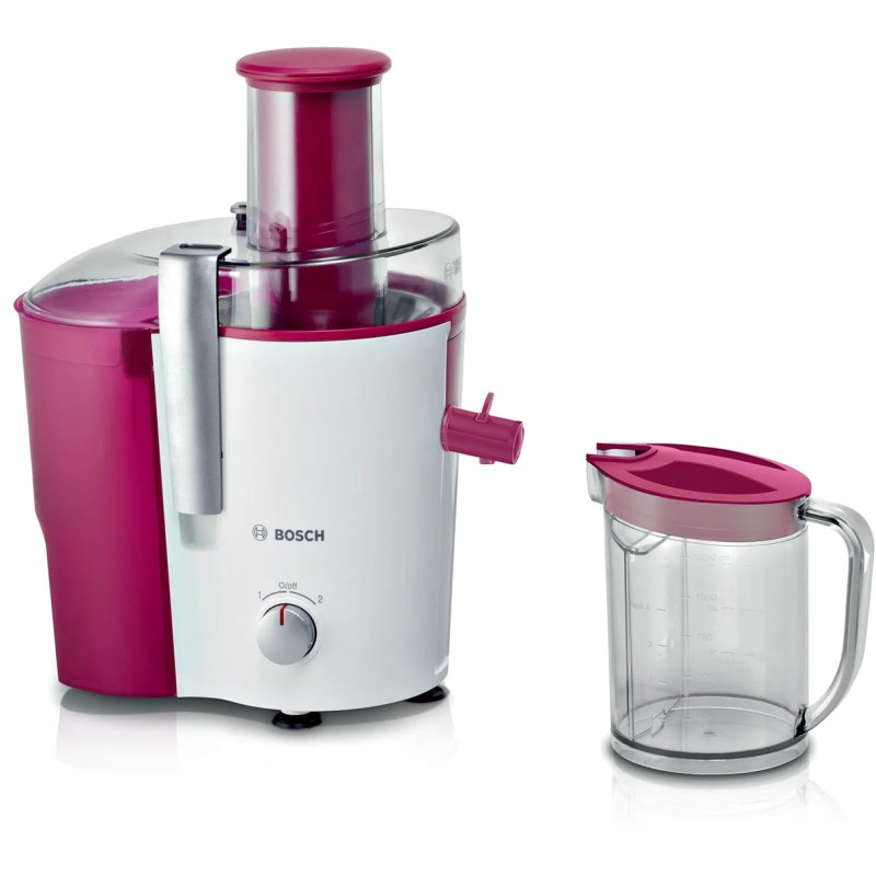 Bosch MES25C0 juice maker Centrifugal juicer 700 W Cherry (fruit), Transparent, White