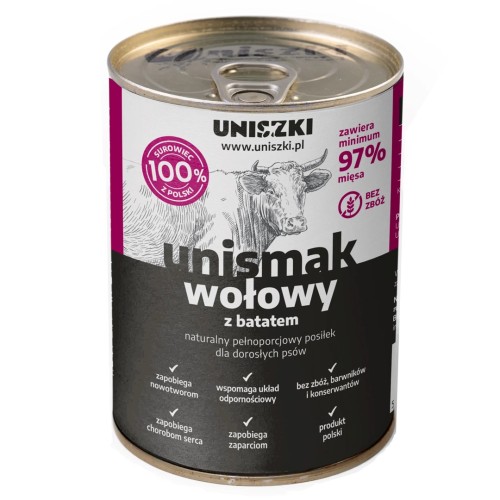 UNISZKI Unismak Beef with Sweet Potato - Wet Dog Food - 410g UNISZKI Unismak Beef with Sweet Potato - Wet Dog Food - 410g