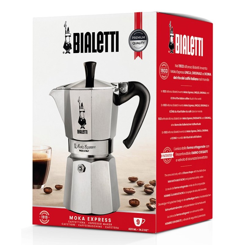 Bialetti Moka Express Moka pot 0.55 L Black, Silver