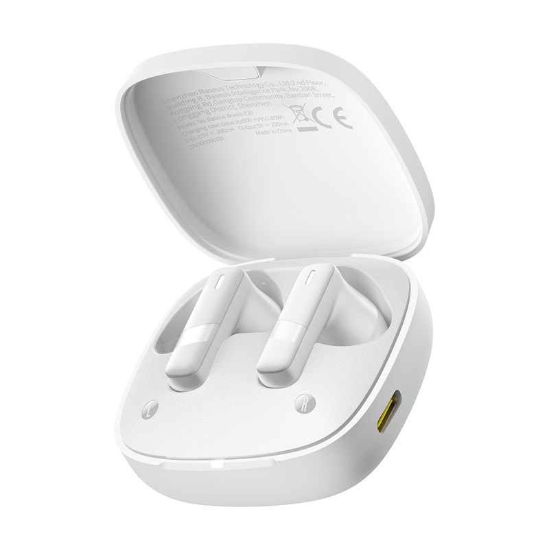 Baseus Bowie E20 Headset Wireless In-ear Calls/Music Bluetooth White Baseus Bowie E20 Headset Wireless In-ear Calls/Music Bluetooth White