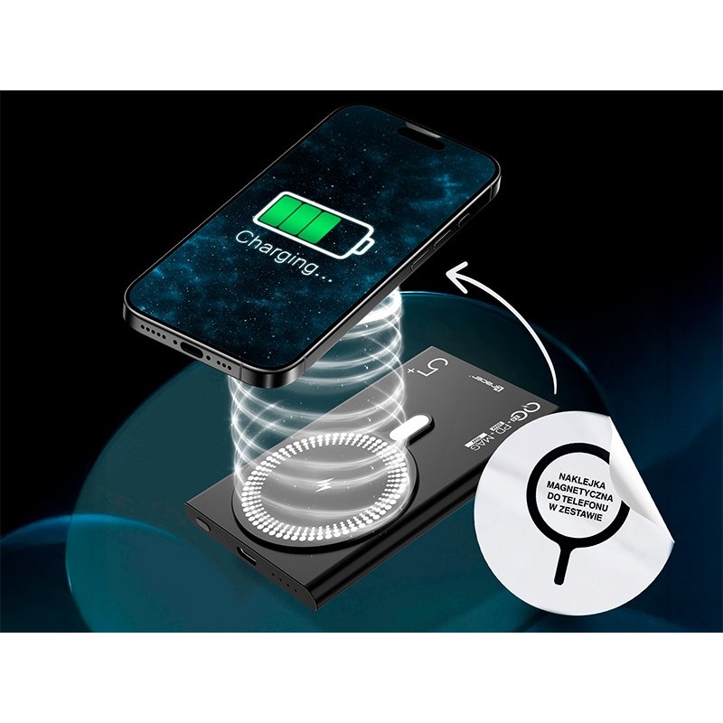 Tracer AirMag2 5000mAh PD20W+15W Mag, Black